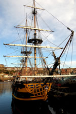 The Grand Turk in Whitby Harbour, North Yorkshire